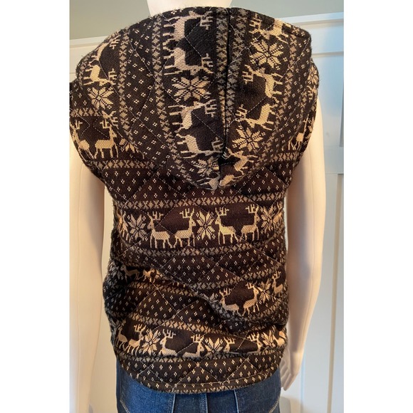 Vintage-Inspired Free People Fleece * Lined Hooded Vest - Cozy Preowned w2006 - Picture 6 of 9